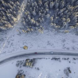 driving on winter roads needing to follow winter driving tips