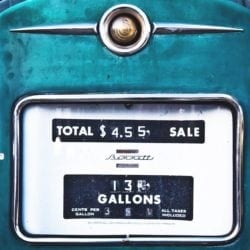 a vintage gas pump representing the increased fuel costs that the transportation industry is facing