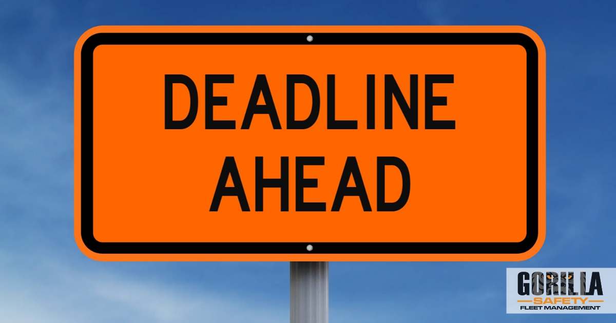 deadline ahead sign that indicates there are no more eld deadline extensions