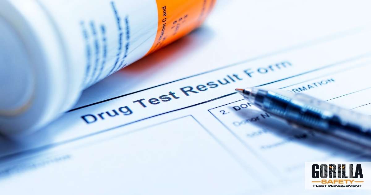 a drug test result form
